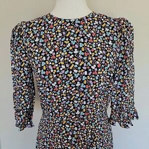 Reformation Hansel Midi Dress Womens 10 Floral Feminine Ruffles New Sustainable